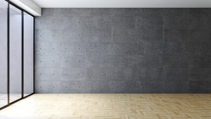 Illustration 3D rendering large luxury modern bright interiors Living room mockup computer digitally generated image