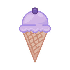 Ice cream icon. Flat pictogram for web. Line stroke. Simple symbol isolated on white background. Outline vector eps10