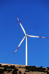 wind turbine in the sky