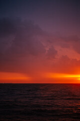 Fototapeta na wymiar Sunset on the sea coast