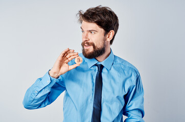 business man manager office cryptocurrency electronic money