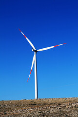 wind turbine on sky