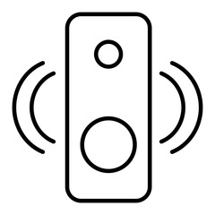 A linear design icon of smart speaker, woofer