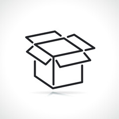 open box thin line icon