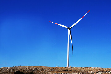 wind turbine and sky