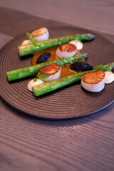 Fine dining scallop dish