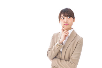 肺炎に感染した若いビジネスウーマン