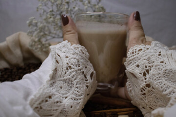 person painting a wall