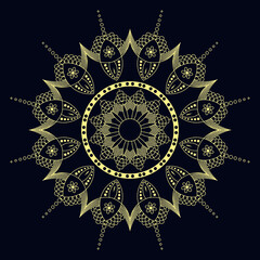 Creative luxury golden mandala ornamental floral arabesque pattern style new