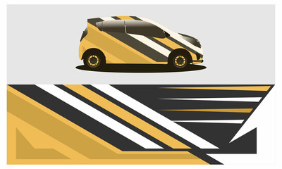 Wrap Car Design Vector Theme Template