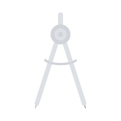 Dividers icon. Education math compass tool. Vector isolated on white