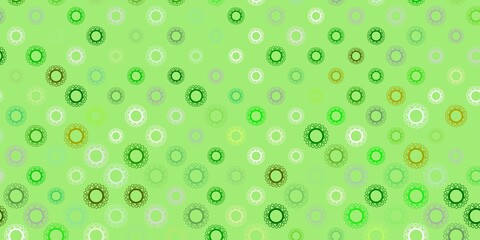Light green, yellow vector texture with disease symbols.