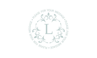 Elegant monogram design with letter L. Branded logo of restaurant, hotel, company, business.