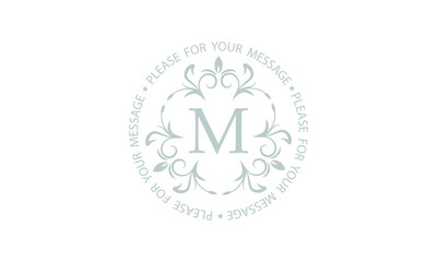 Elegant monogram design with letter M. Branded logo of restaurant, hotel, company, business.