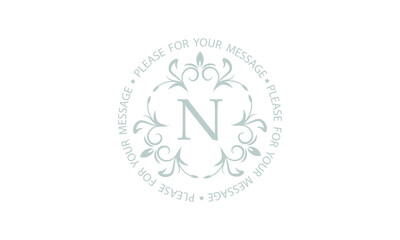 Elegant monogram design with letter N. Branded logo of restaurant, hotel, company, business.