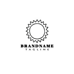 cute sun logo icon design template vector illustration