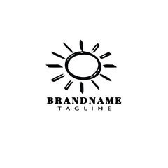 sun logo icon template vector illustration