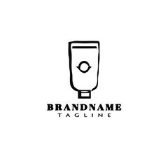 sun blocker tube logo icon design template vector