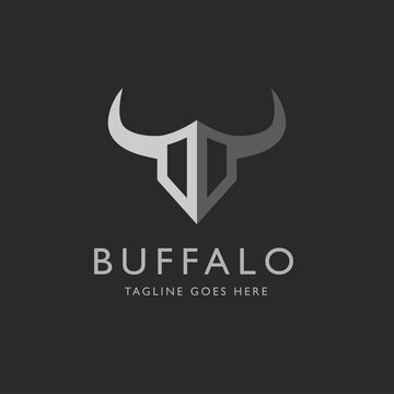 buffalo head logo, abstract bull head logo vector inspiration