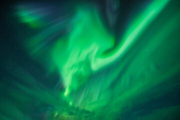 Background, beautiful northern lights in the night sky.