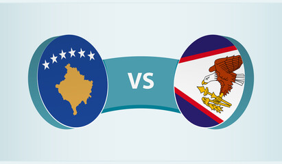 Kosovo versus American Samoa, team sports competition concept.