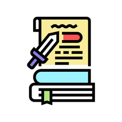 history book color icon vector. history book sign. isolated symbol illustration