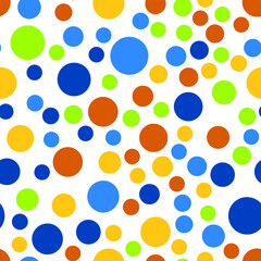 Simply seamless geometric pattern with circles. Abstract background texture. 
