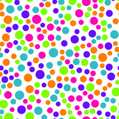 Simply seamless geometric pattern with circles. Abstract background texture. 
