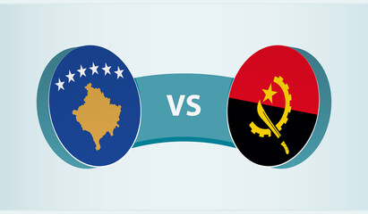 Kosovo versus Angola, team sports competition concept.
