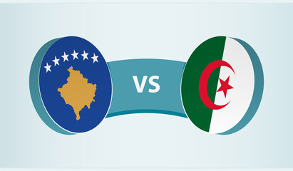 Kosovo versus Algeria, team sports competition concept.