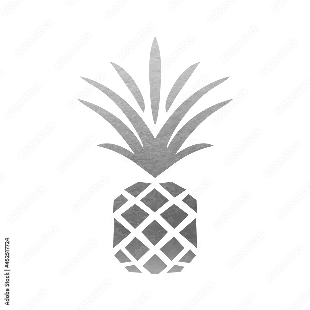 Wall mural Silver Pineapple Shape - Vector Symbol