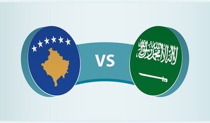 Kosovo versus Saudi Arabia, team sports competition concept.