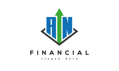 Letters AN Financial arrow  Accounting and  Marketing Logo