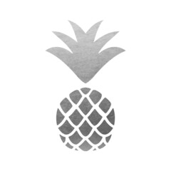 Silver Pineapple Shape - Vector Symbol
