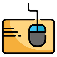 computer mouse filled outline icon