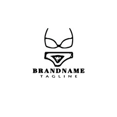 bikini logo icon design template vector illustration