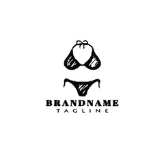 cute bikini logo icon design template vector illustration