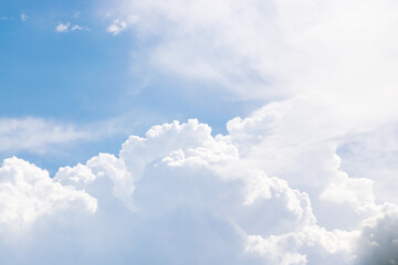 Naklejka na ściany i meble Blue sky and cumulus clouds, background