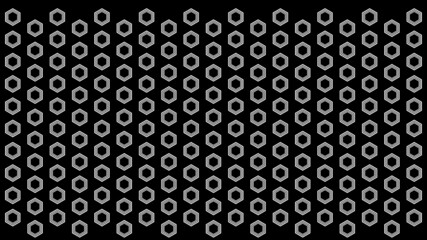 Fototapeta na wymiar Abstract Pattern Background, Yellow Symmetrical Circles Shapes, Black Background, 3D Illustration