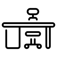 table workplace simple line icon