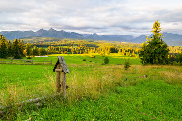 Obraz premium Polish mountain landscapes, fields and meadows