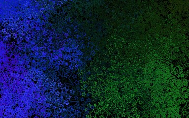 Dark Multicolor vector background with colored stars.