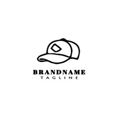 cute hat design logo template icon illustration