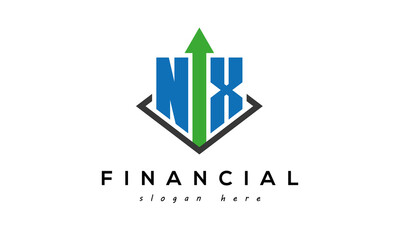 NX Letter Marketing Accounting and Financial Logo