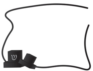 Black tefillin frame on White background