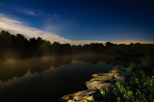Night at a lake