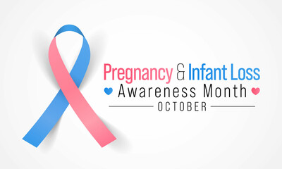 Pregnancy and infant loss awareness month (SIDS) is observed every year in October, to honor and remember those who have lost a child during pregnancy or in infancy. Vector illustration