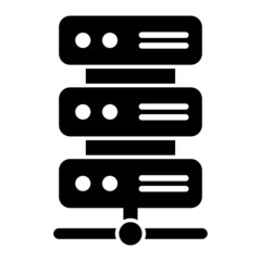 Vector Data Storage Glyph Icon Design