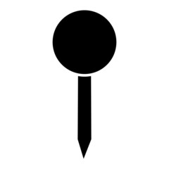 Vector Pin Glyph Icon Design