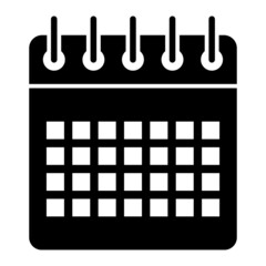 Vector Calendar Glyph Icon Design